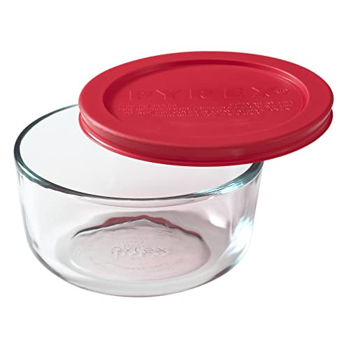 Pyrex Simply Store 2-Cup Single Glass Food Storage Container with Lid, Non-Pourous Round Meal Prep Container, BPA-Free , Dishwasher, Microwave, Oven and Freezer Safe | Amazon (US)