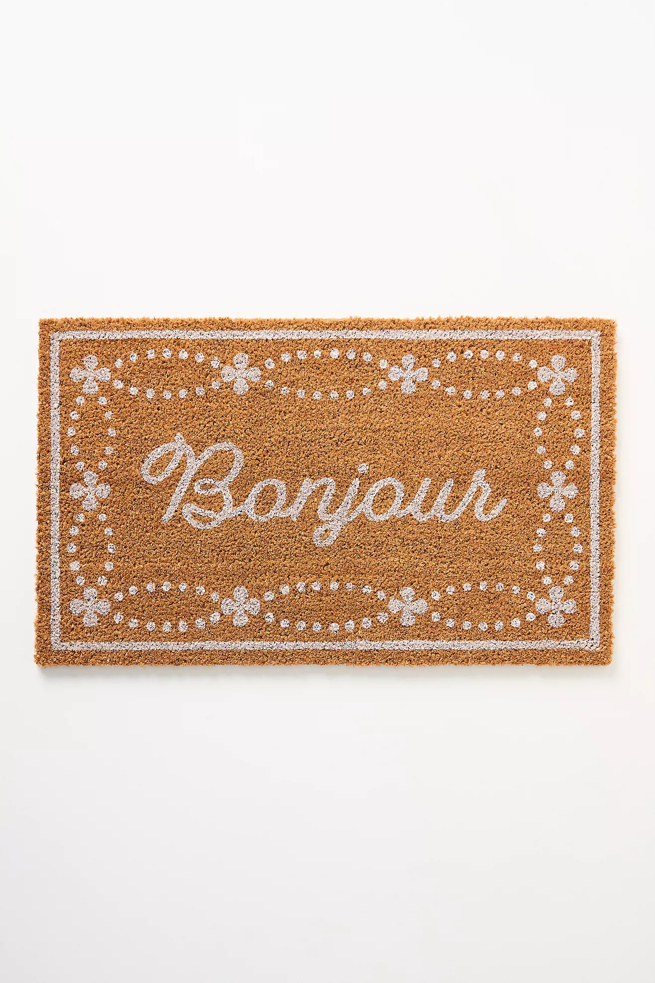 Bonjour Border Coir Printed Doormat | Anthropologie (US)