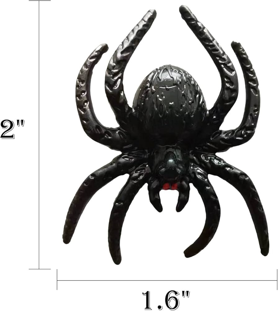 Realistic Plastic Spider Toys Halloween Prank Props Small Size Funny Halloween Decorations 30pcs | Amazon (US)