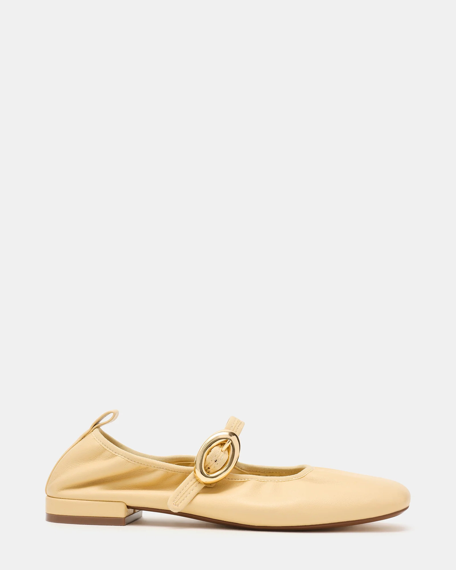 Steve Madden Women's Daffia Gold Detail Flats - Butter - Size 9.5 - Leather | Steve Madden (US)