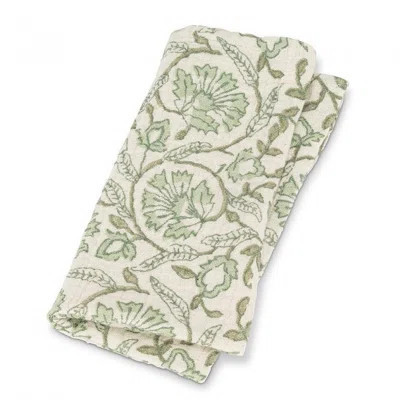 Genell Green And White Floral Napkin | Wayfair North America