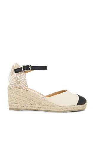 Castaner Coralin Wedge in Cream. - size 37 | Revolve Clothing (Global)