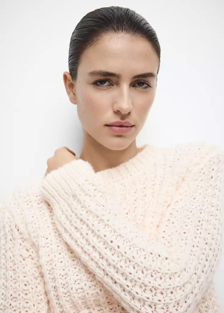Pullover mit Lochstrickmuster | Mango EU