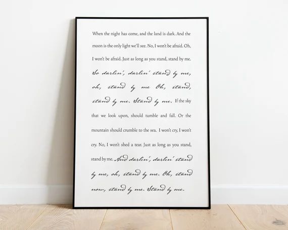 Custom Song Lyrics Wall Decor, Digital Downloadable Art Print, Minimalist Typography Wall Art | Etsy (US)