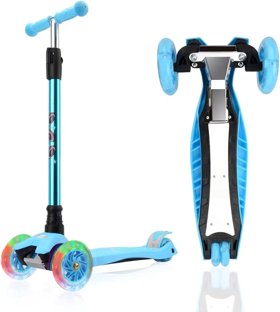 Kick Scooter Kids Scooter 3 Wheel Scooter, 4 Height Adjustable Pu Wheels Extra Wide Deck Best Gif... | Amazon (US)