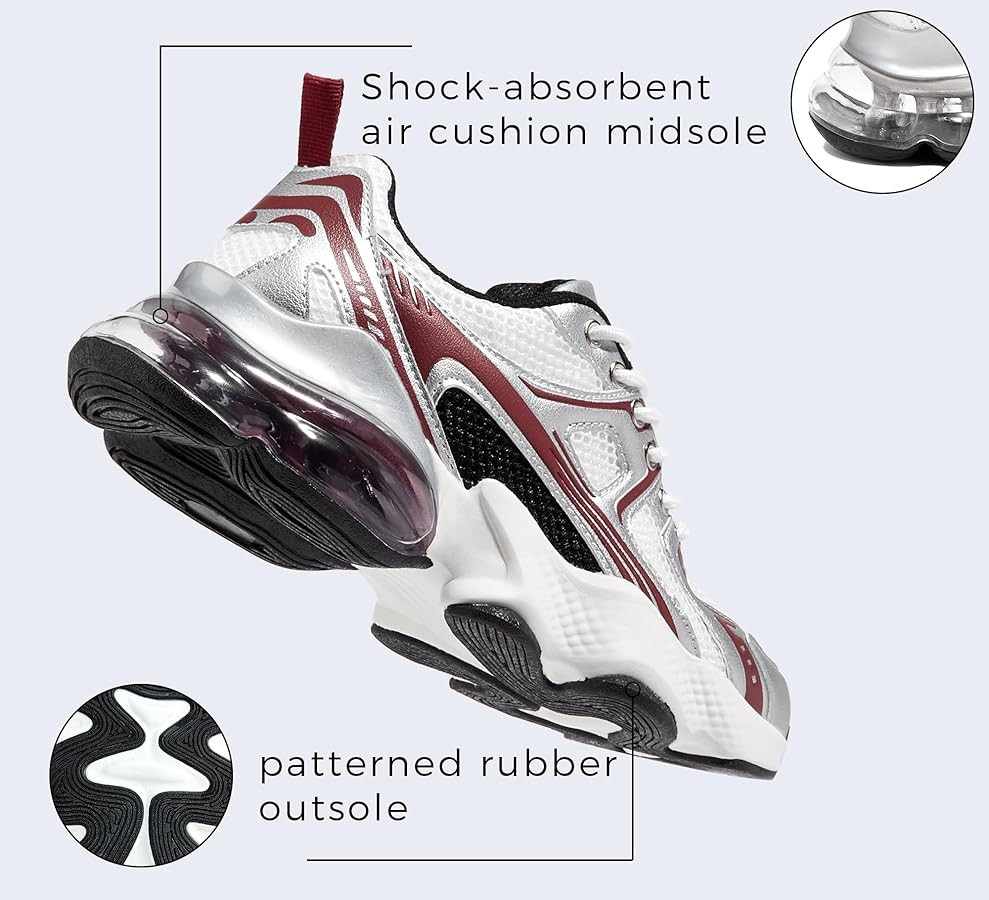 LUCKY STEP Women's Air Cushion Running Shoes Athletic Tennis Sneakers Lightweight Sports Mesh Gym... | Amazon (US)