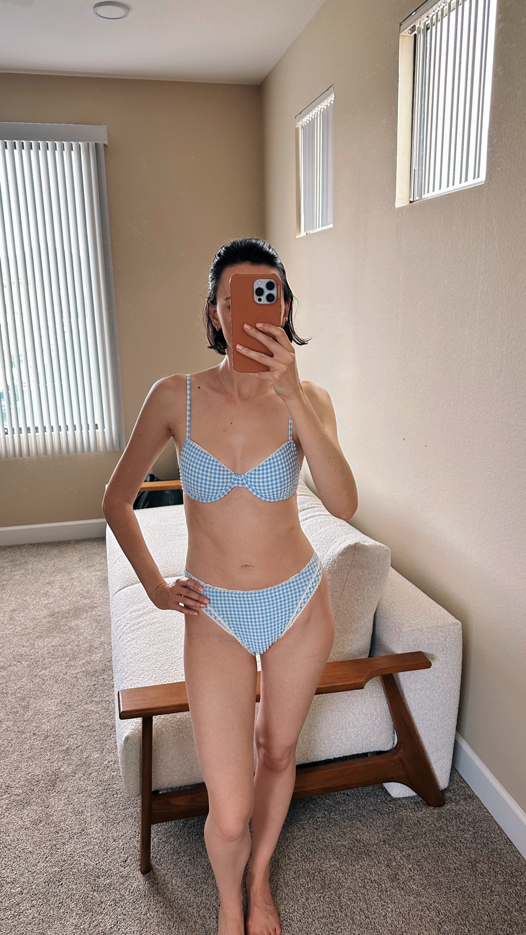 Obsessed with this blue gingham bikini for spring/summer! 🩵🤍 wearing an XS in top & bottom 

#LTKootd #LTKgrwm #LTKSwim