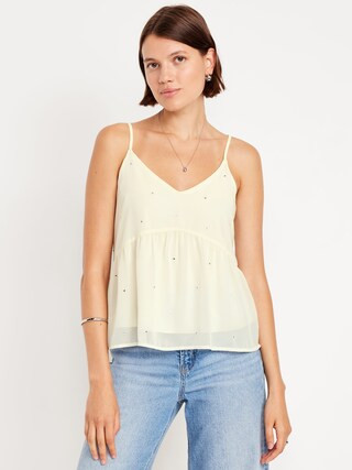 Embellished Cami Peplum Top | Old Navy (US)