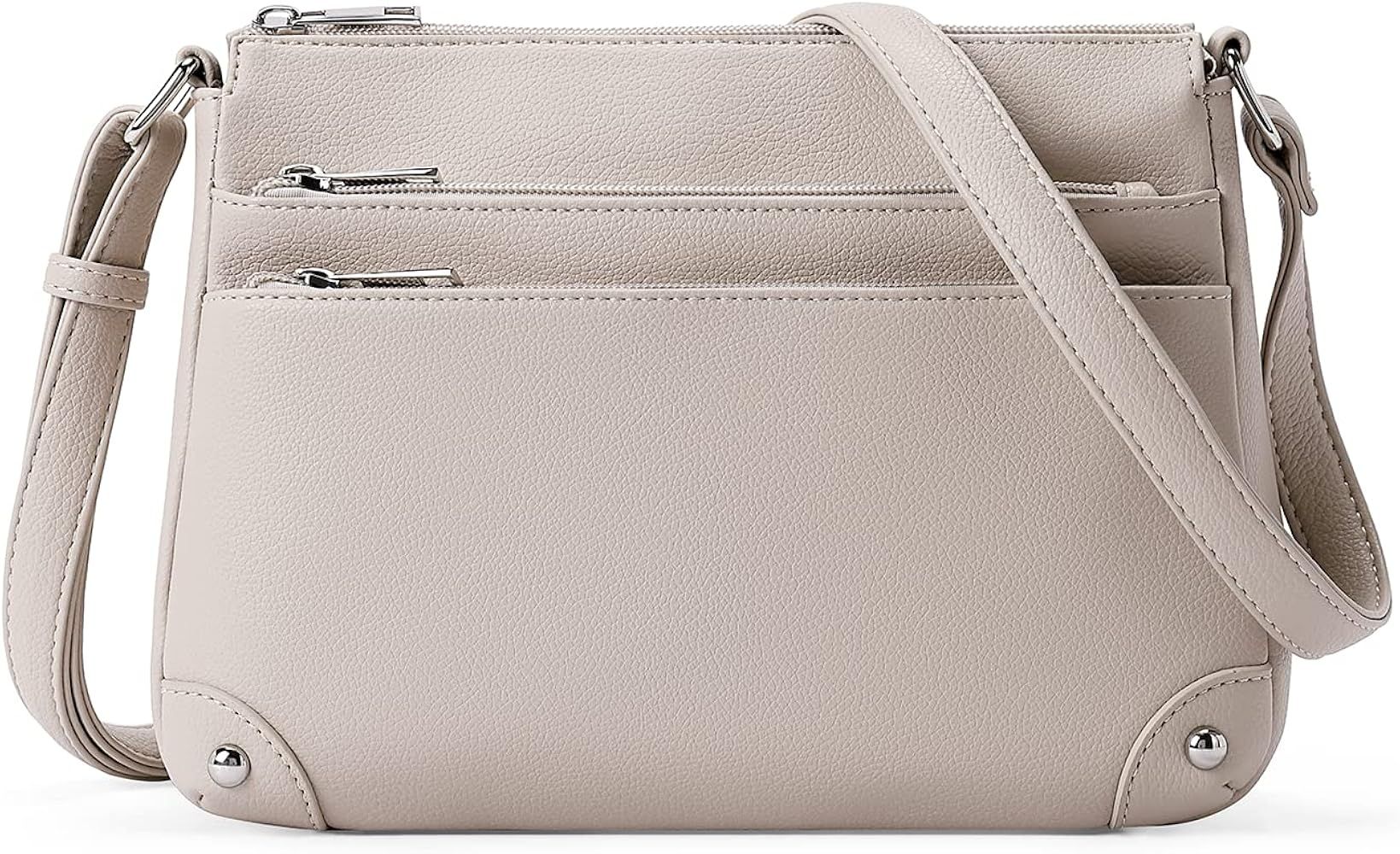 WESTBRONCO Crossbody Bags for Women, Medium Size Shoulder Handbags, Satchel Purse with Multi Zipp... | Amazon (US)