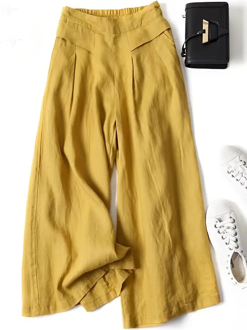 Solid Wide Leg Pants, Casual Palazzo Pants For Spring & Summer, Women's Clothing | Temu Affiliate Program