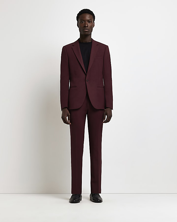 Red Super Skinny fit Suit Trousers | River Island (UK & IE)
