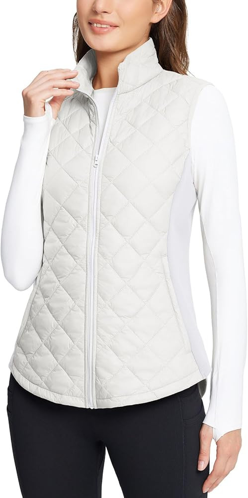 BALEAF Women's Puffer Vest Lightweight Winter Warm Stand Collar Quilted Vests Water Resistant Zip... | Amazon (US)