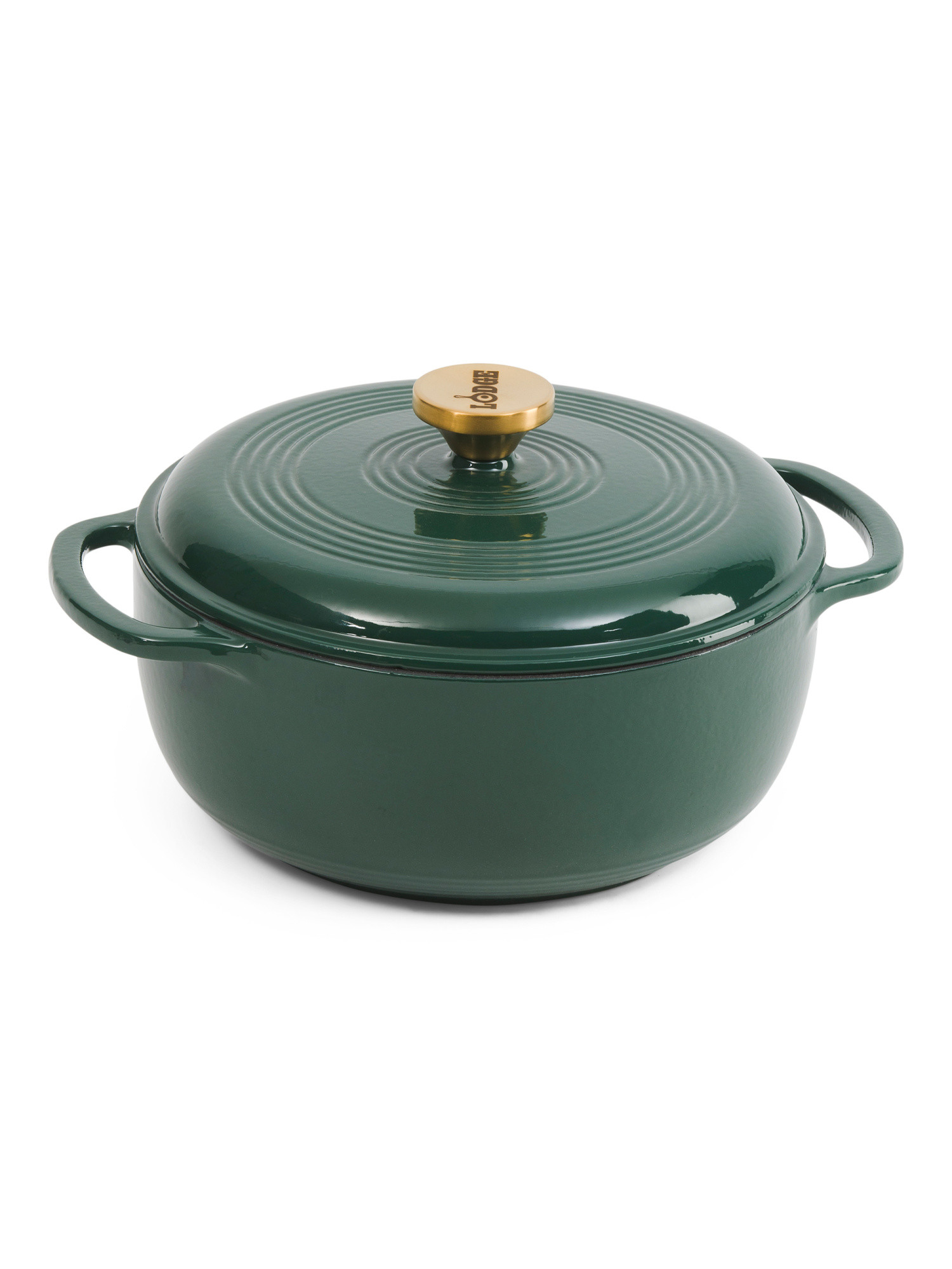 4.5qt Cast Iron Enameled Gold Knob Dutch Oven | TJ Maxx