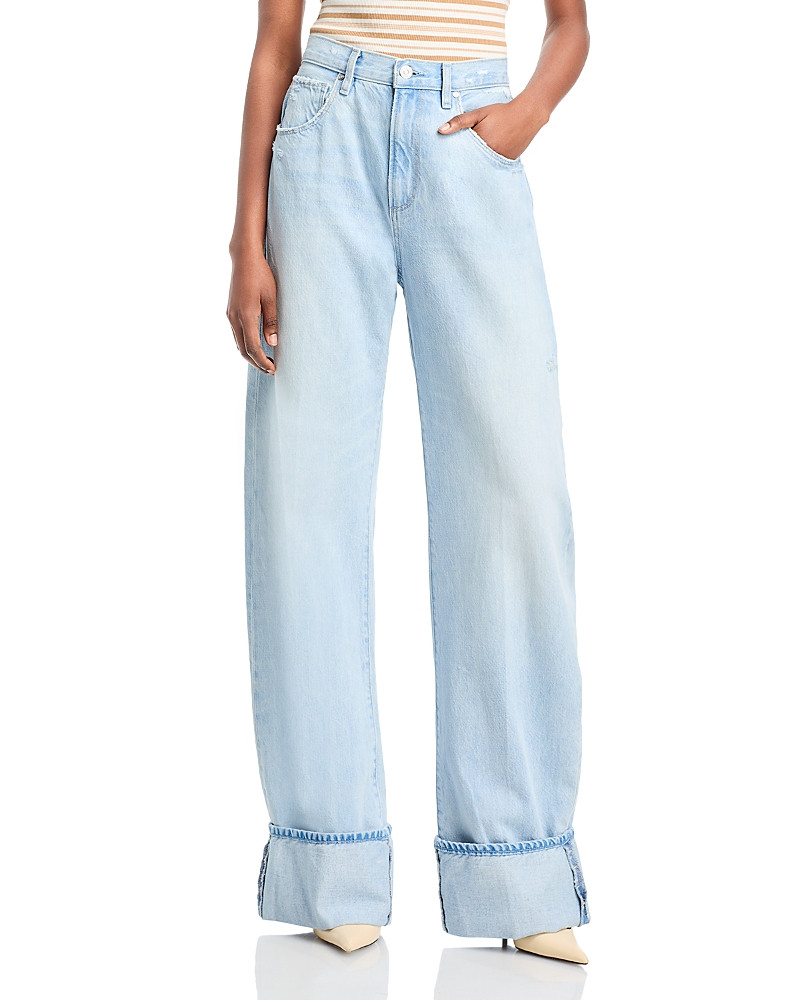 Paige Arellia High Rise Wide Cuff Jeans in Flowers Distressed | Bloomingdale's (US)