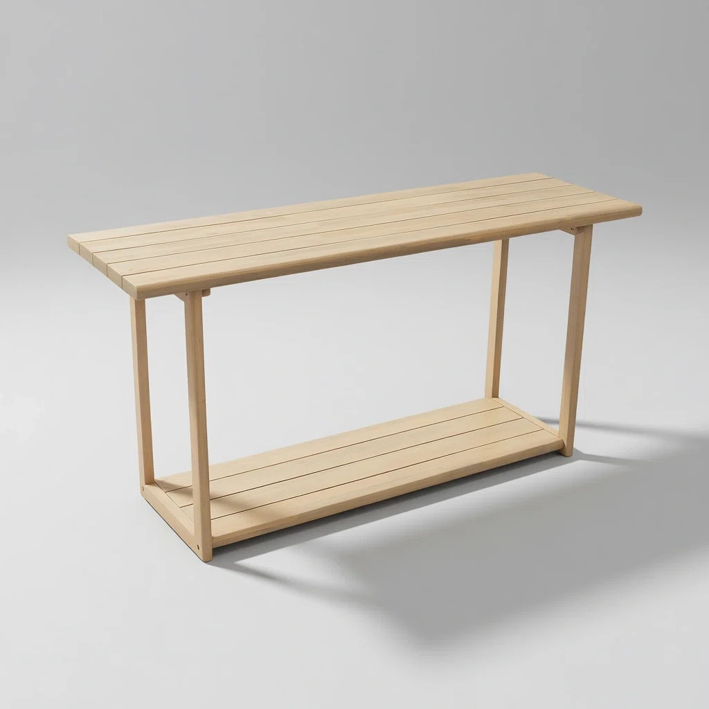 Ebern Designs 59.84'' Patio Solid Wood Dining Table and Console Table | Wayfair | Wayfair North America