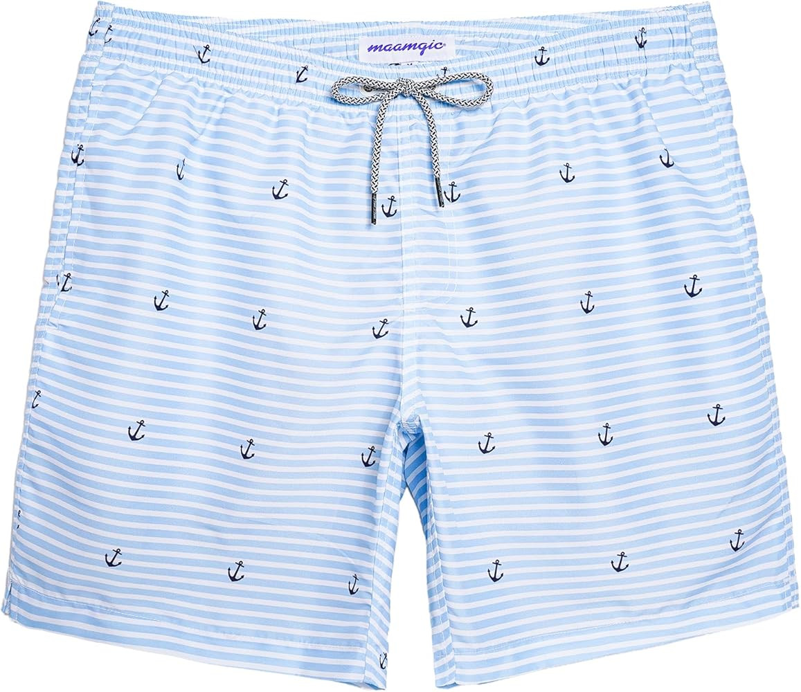 maamgic Mens Slim Fit Swim Shorts Swim Trunks 7 inch Quick Dry Mens Bathing Suits with Mesh Linin... | Amazon (US)