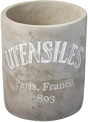 Mud Pie Concrete Utensils Crock, Gray (4584006) | Amazon (US)