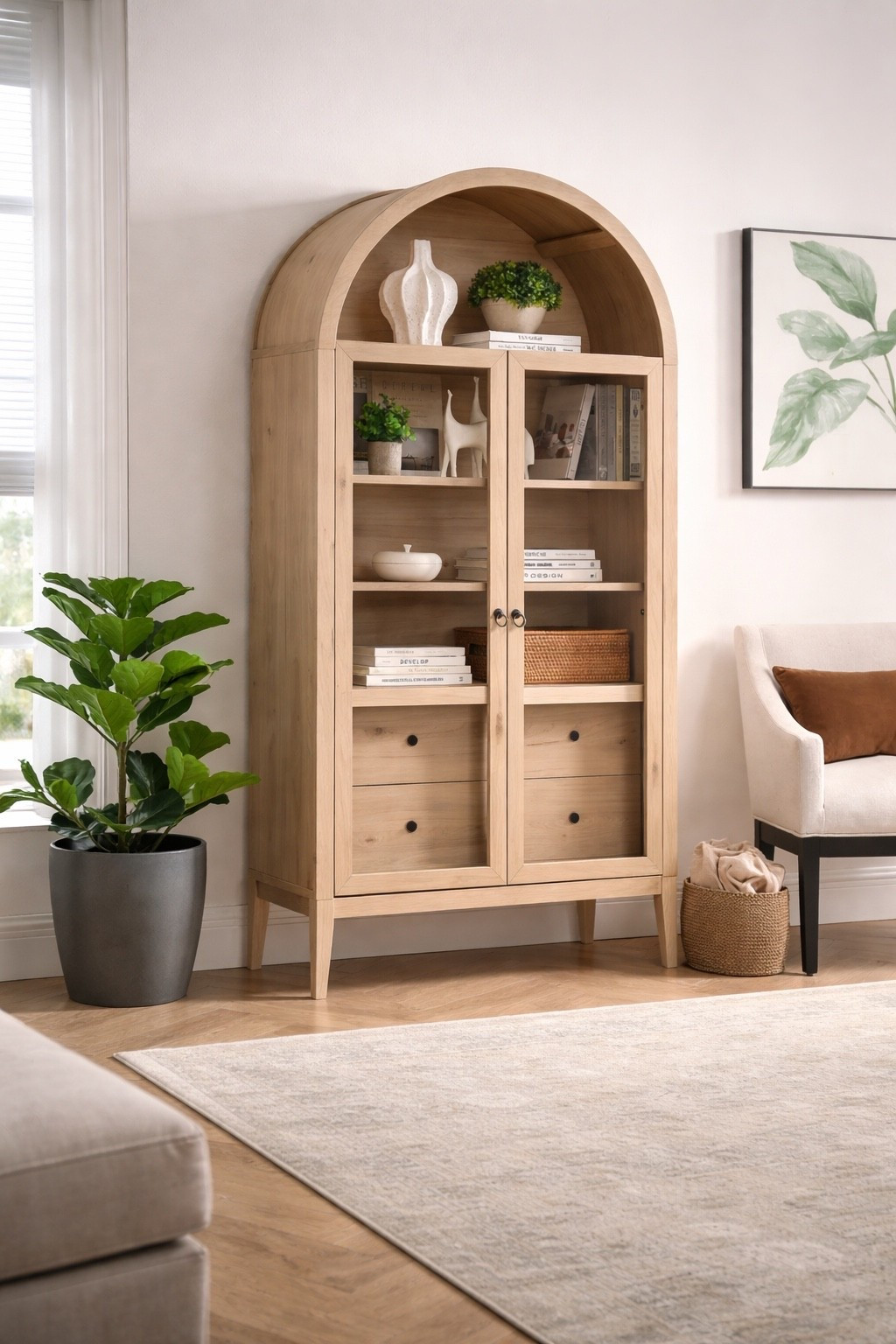 Wayfair tall arched display cabinet on sale!! 

#LTKSaleAlert #LTKHome #LTKSeasonal