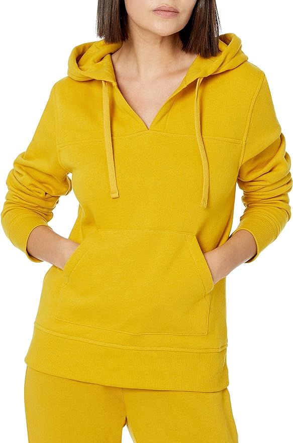 Amazon Essentials Womens Classic Fit Long Sleeve Open V-Neck Hooded Sweatshirt | Amazon (CA)