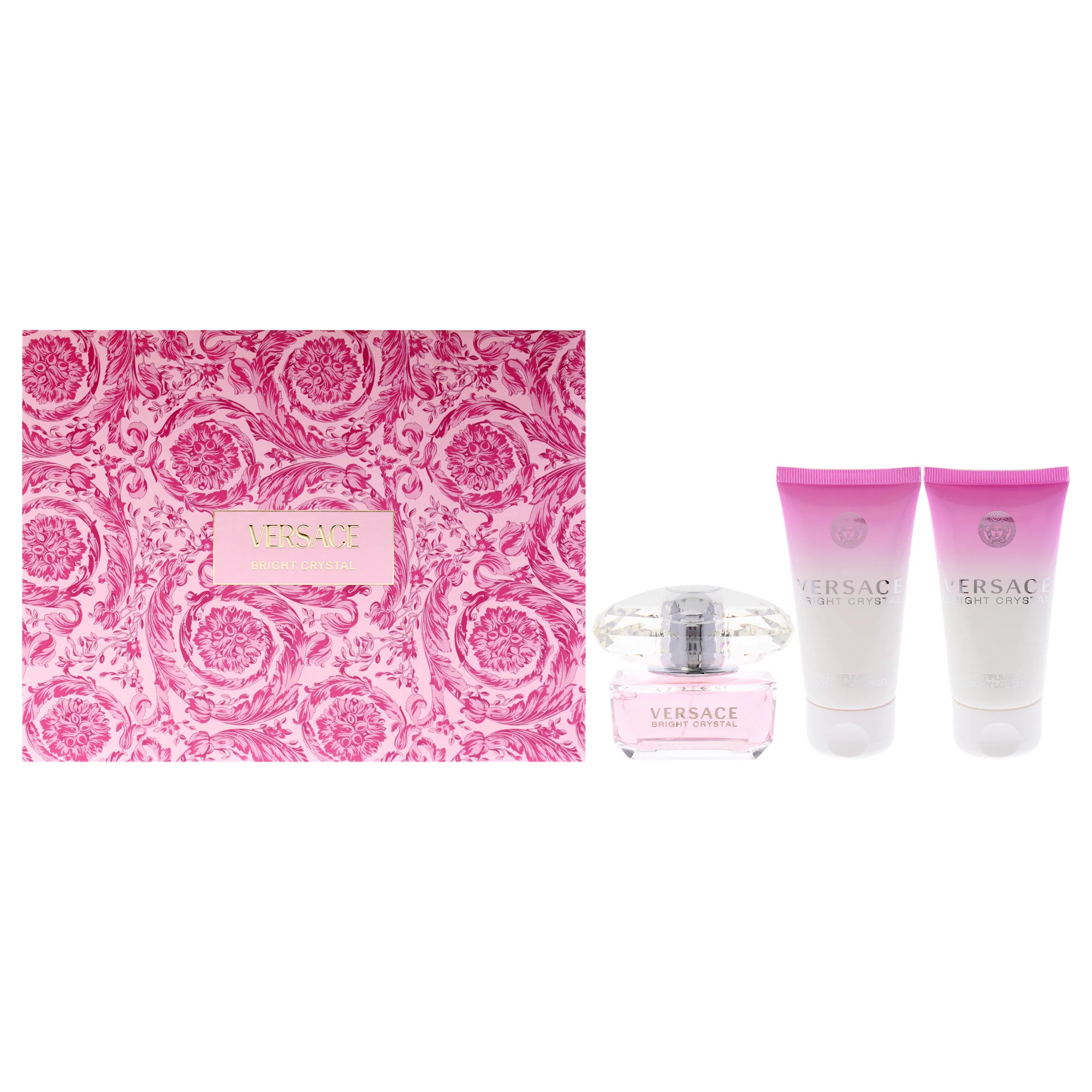Versace Bright Crystal by Versace for Women - 3 Pc Gift Set 1.7oz EDT Spray, 1.7oz Perfumed Bath and Shower Gel, 1.7oz Perfumed Body Lotion | Shop Simon