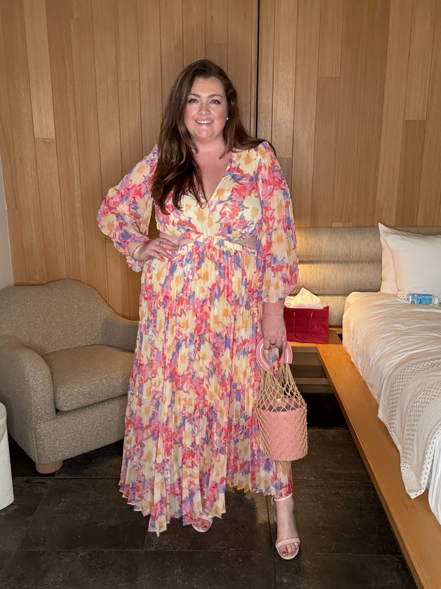 Valentine's Day Outfit, brunch outfit, Anthropologie dress wearing size 2x lots of stretch in waist 

#LTKOver40 #LTKPlusSize #LTKSeasonal