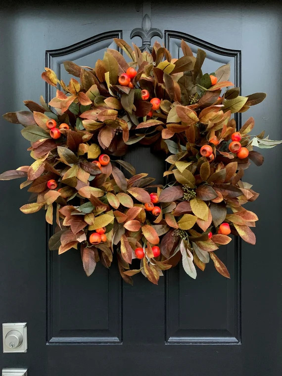 Outdoor Fall Foliage Berry Wreath | Etsy | Etsy (US)
