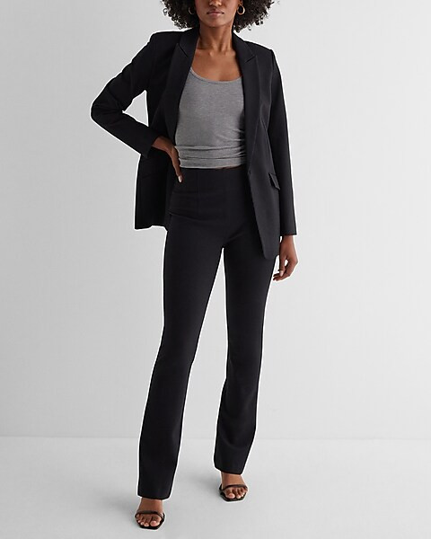 Open Front Peak Lapel Boyfriend Blazer | Express