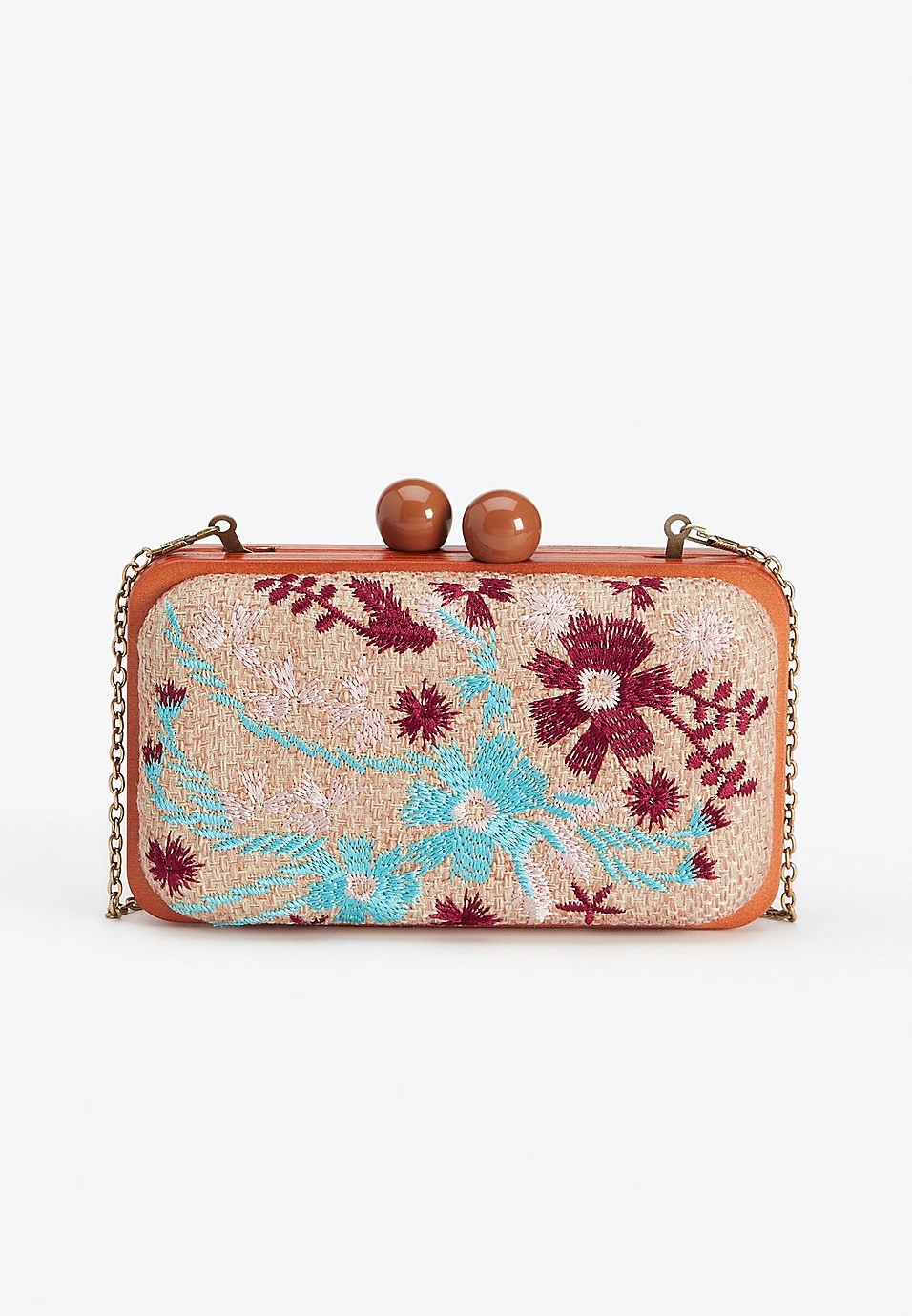 Floral Embroidered Crossbody Clutch | Maurices