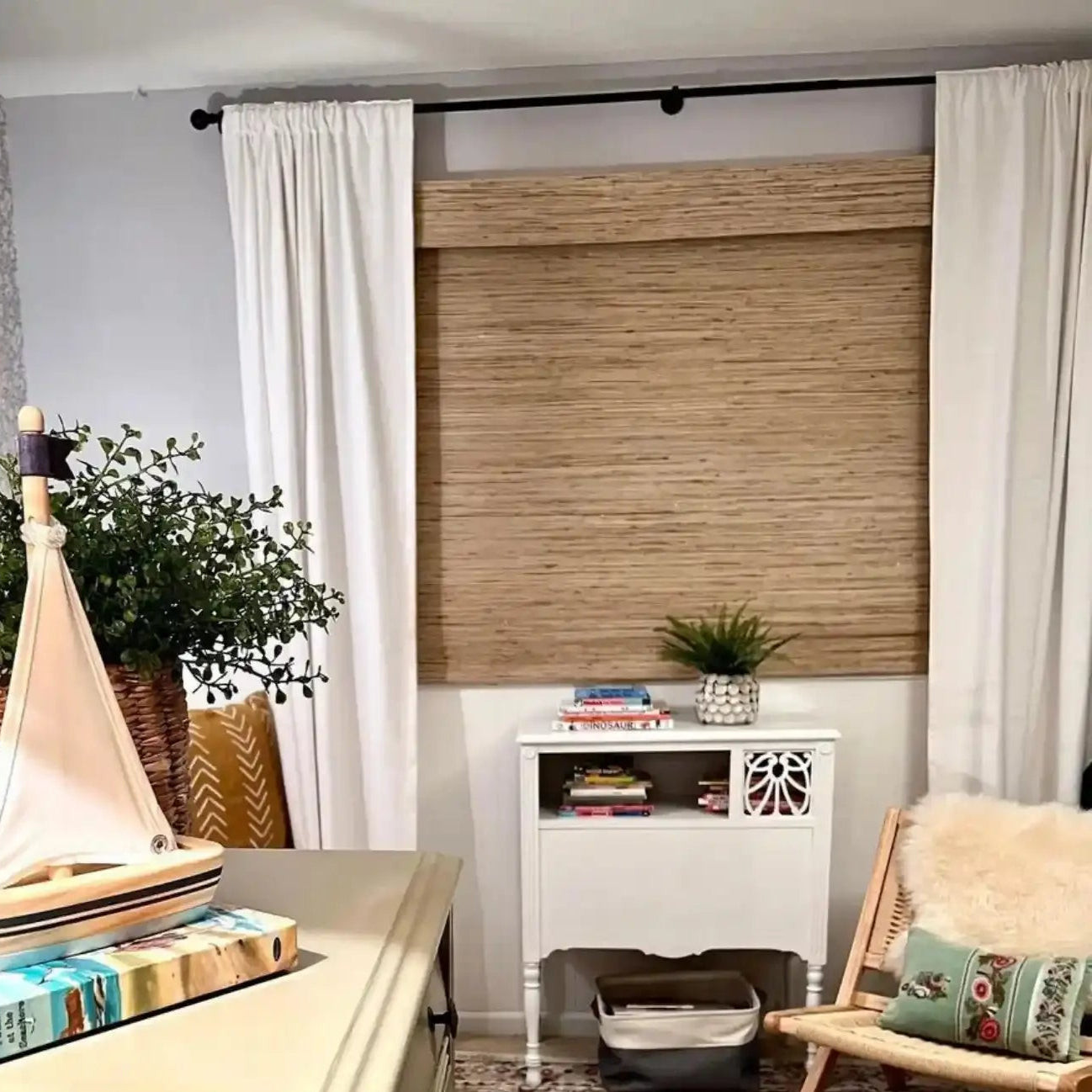 Natural Ramie Bamboo Woven Shade - Coconut | TWOPAGES