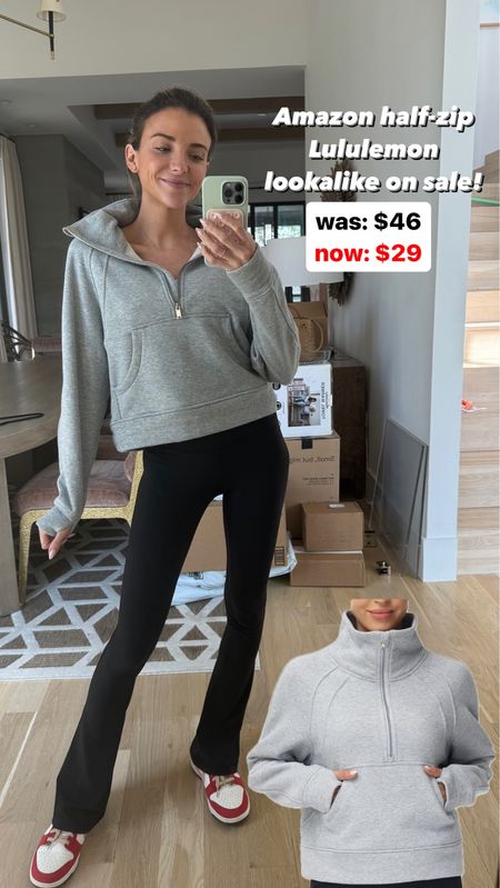 Amazon half zip lululemon lookalike on sale! comes in so many good colors 🙌🏼

#LTKfindsunder50 #LTKfitness #LTKsalealert