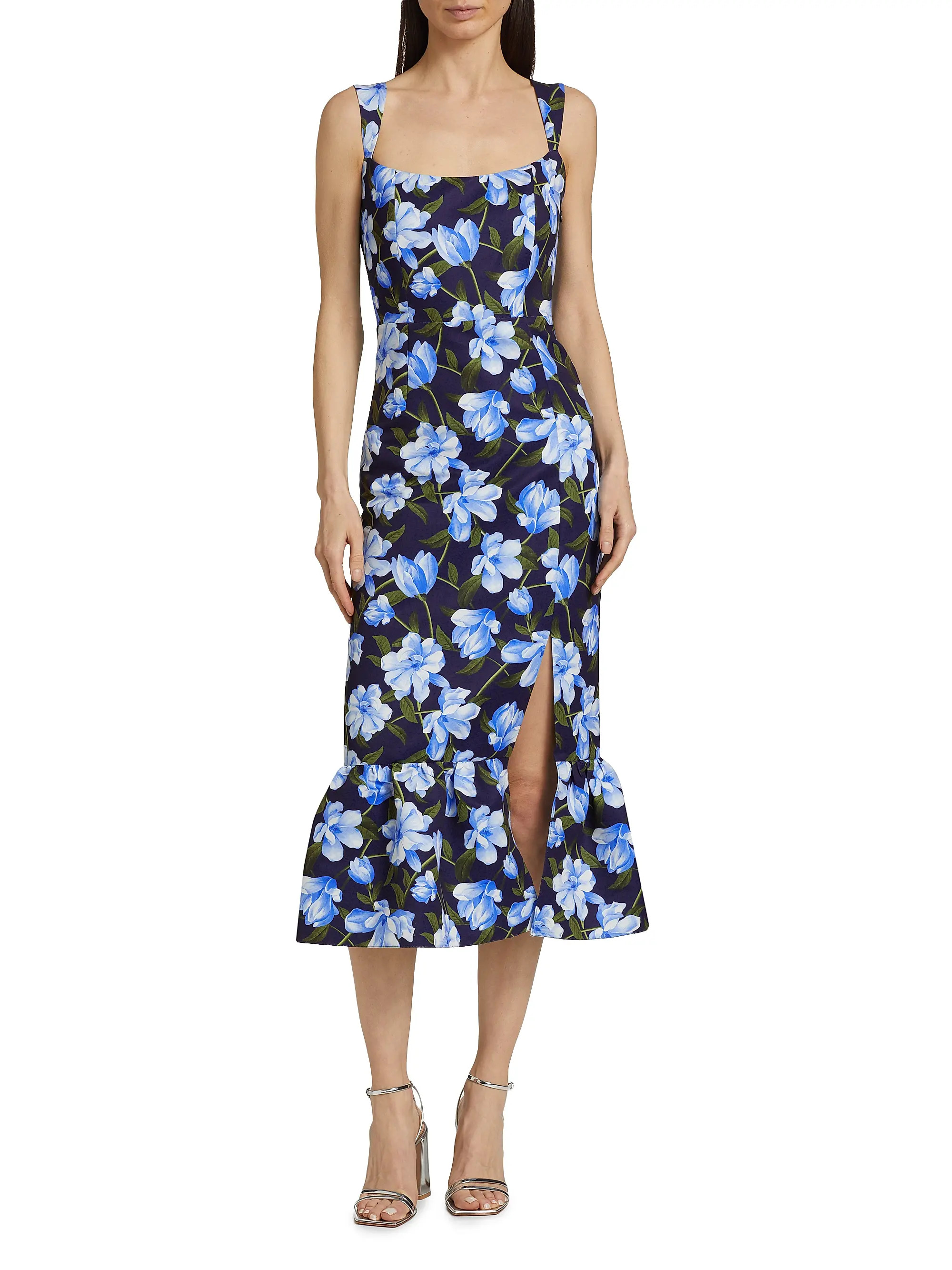 Laura Floral Midi-Dress | Saks Fifth Avenue