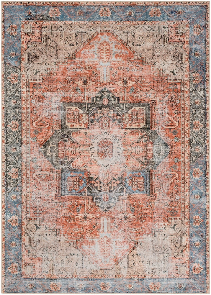 Art of Knot Karolin Terracotta 2' x 2'11" Global Oriental Machine Washable Area Rug - Walmart.com | Walmart (US)