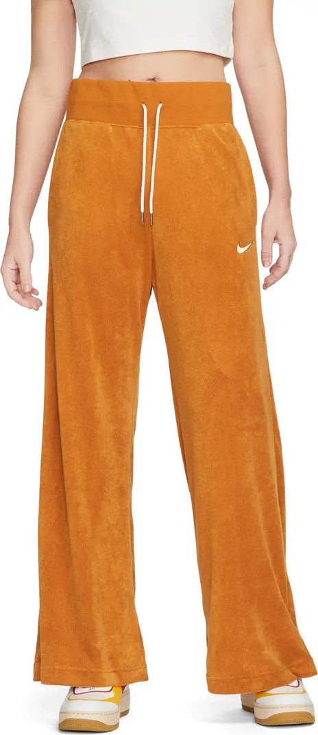 Sportswear High Waist Wide Leg Terry Pants | Nordstrom