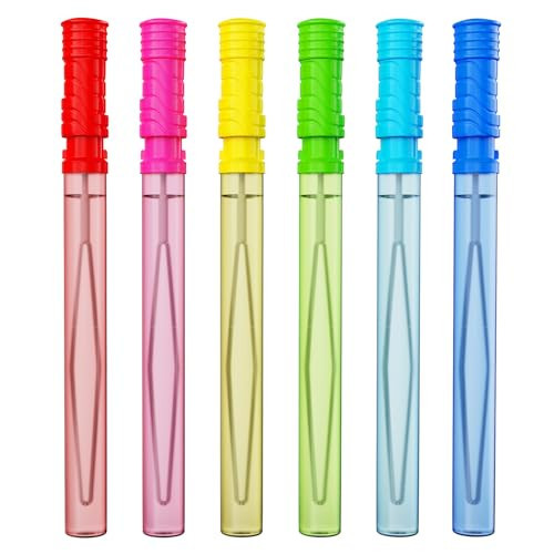 EagleStone 14.6" Giant Bubble Wands Bulk for Kids, 6 Pack Big Bubble Sticks with Refill Solution, Outdoor Summer Backyard Toddler Bubble Toys for Kids, Easter Basket Stuffers, Birthday Party Favors | Amazon (US)