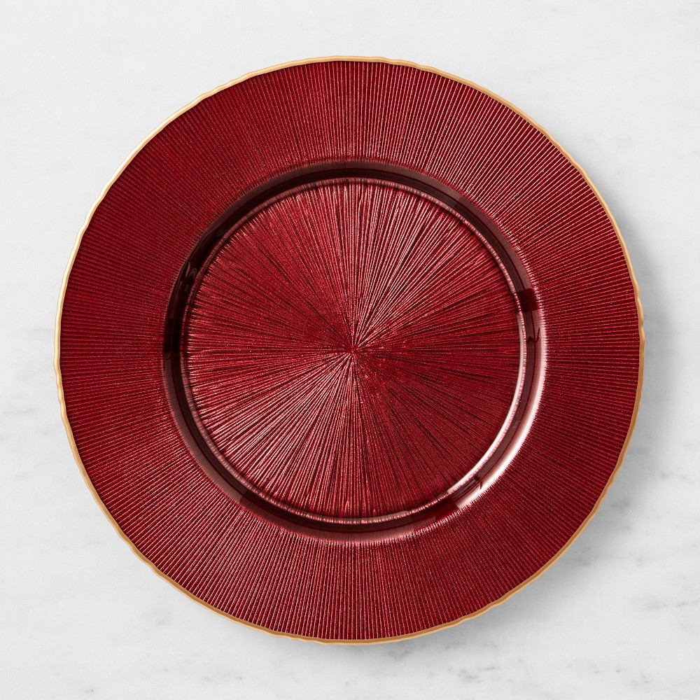 Gold Rim Glass Charger | Williams-Sonoma