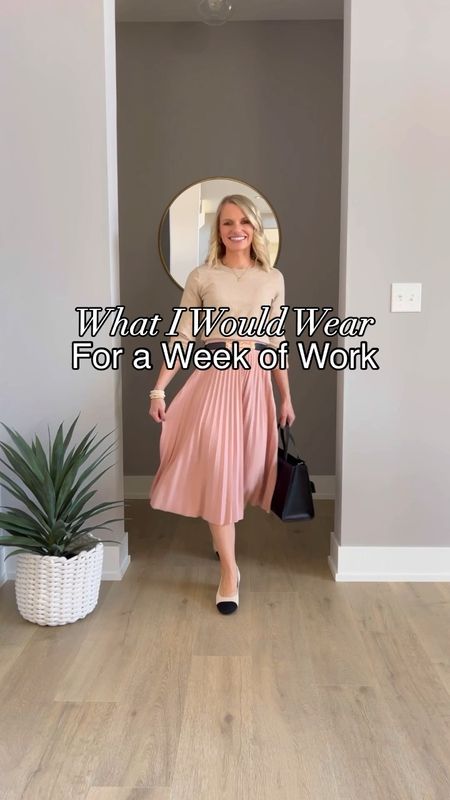 What I would wear- a week of workwear!
1.) sweater- small || skirt- small || shoes- 7.5
2.) top- xs || pants- 26/petite 
3.) Lady jacket- small || skirt- xsmall || top- xs || Shoes- 7.5
4.) shirt- xs || pants- 0/petite 
5.) Dress- xs || blazer- xs (code: THRIFTYWIFE10 for 10% off)

#LTKfindsunder100 #LTKstyletip #LTKworkwear