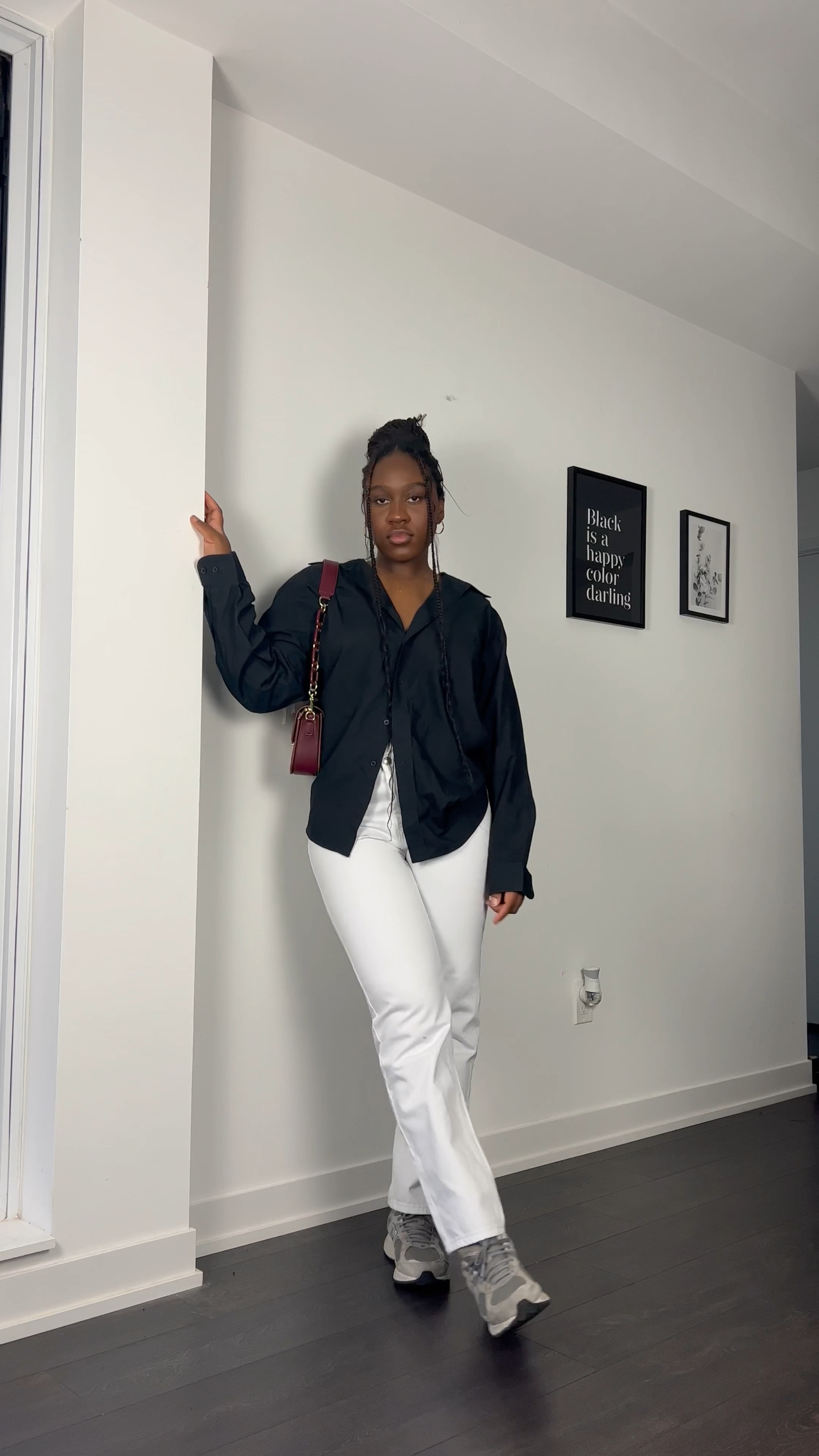 @whatannabelleswearing on Instagram. Spring outfit inspiration #buttonupshirt #minimalstyle #crisscrossjeans 

#LTKSeasonal #LTKshoecrush #LTKstyletip