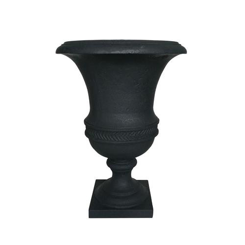 allen + roth 11.5-in W x 21-in H Black Fiberglass Planter Lowes.com | Lowe's