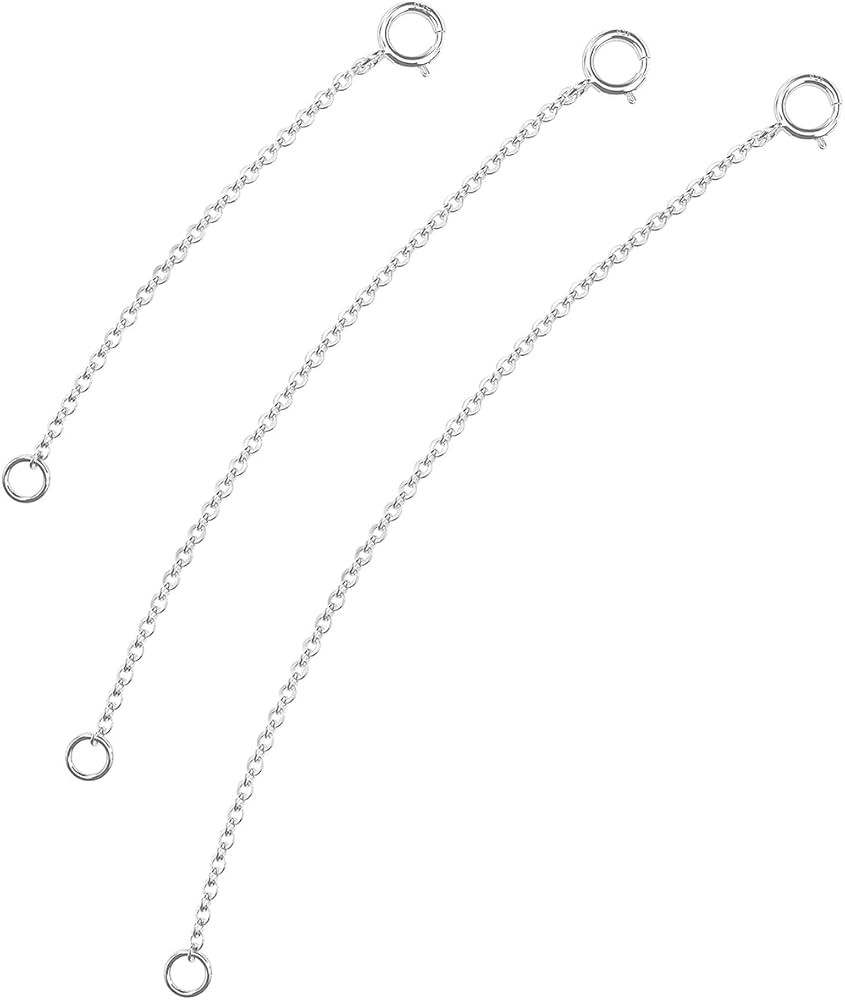 925 Sterling Silver Necklace Extender Sterling Silver Necklace Chain Extenders for Necklaces 2", ... | Amazon (US)