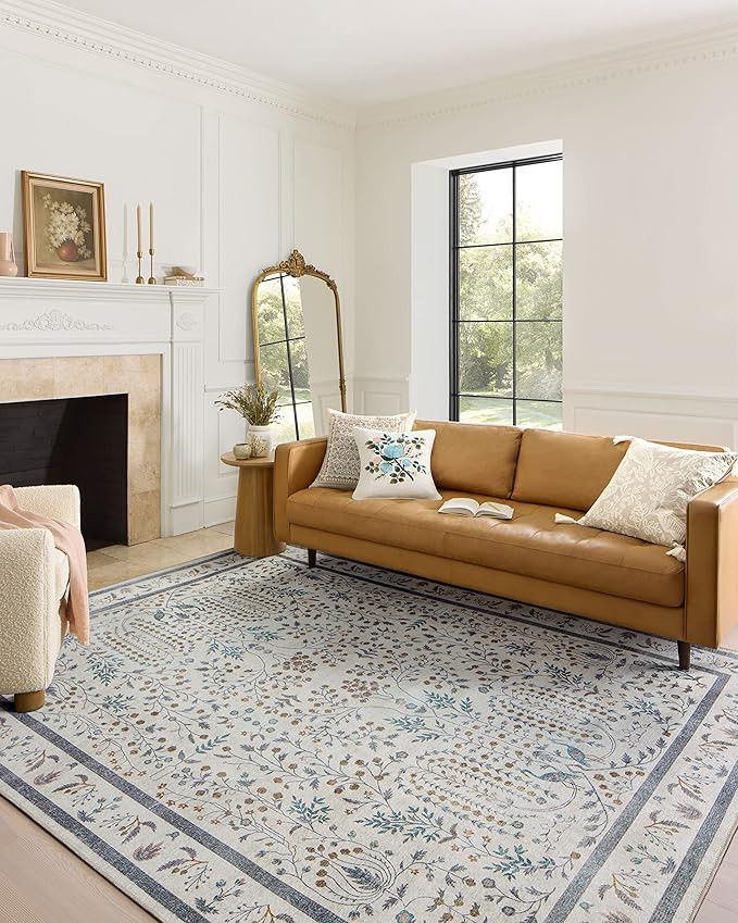 Loloi Rifle Paper Co. x Maison Wisteria Cream 7'-6" x 9'-6" Area Rug | Amazon (US)