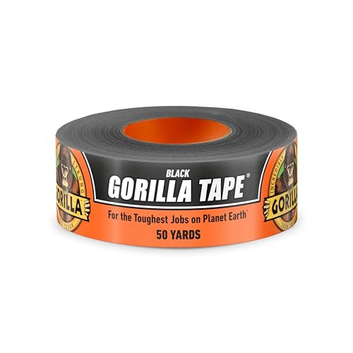 Gorilla Duct Tape, Black Tape, 1.88" x 50 yd (Pack of 1) - Heavy Duty and Weather Resistant for Indoor or Outdoor | Amazon (US)