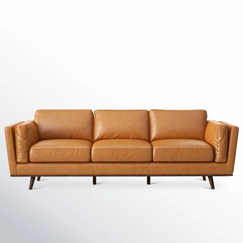 Rosanella 89'' Leather Sofa | Wayfair North America