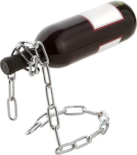 Fantasee Suspending Chain Wine Holder, Stainless Steel Magic Wine Rack Wine Bottle Holder Novelty Gi | Amazon (US)