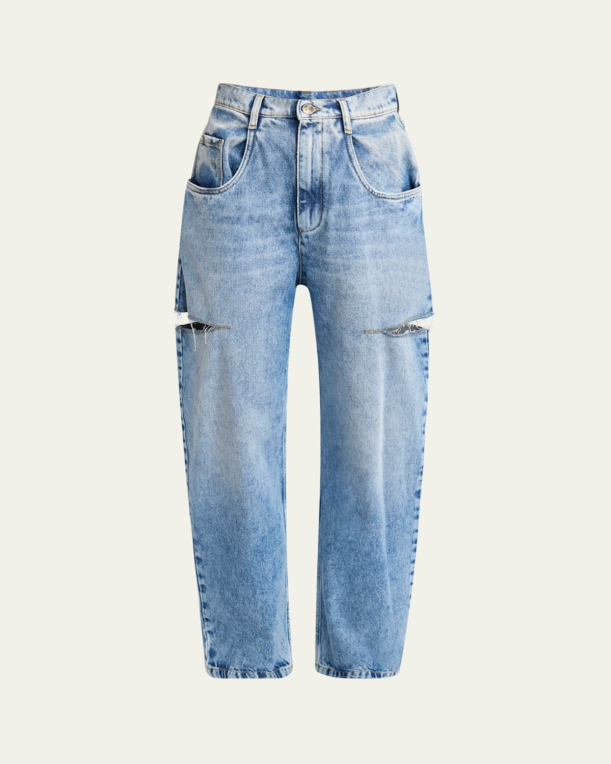 Slash-Sides Wide-Leg Denim Pants | Bergdorf Goodman