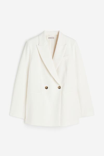 Oversized double-breasted blazer - Cream - Ladies | H&M GB | H&M (UK, MY, IN, SG, PH, TW, HK)