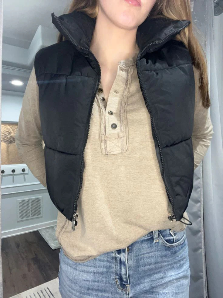 Mindy's Cropped Puffer Vest | Beyond the Basics Fashion Boutique