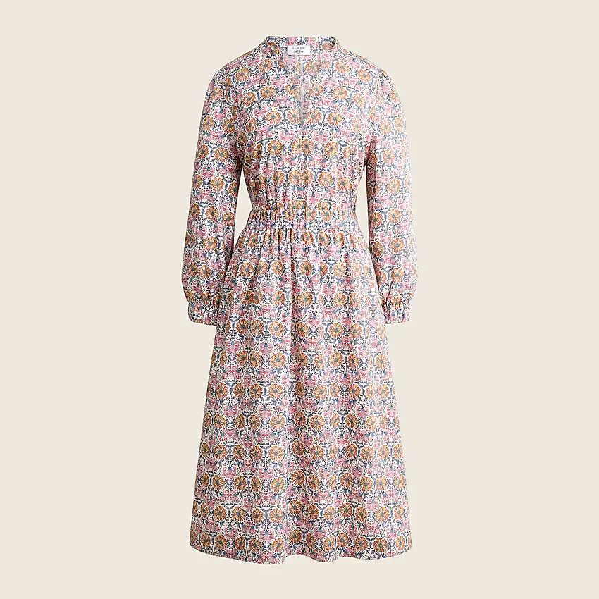 Cinched-waist midi dress in Liberty® Honeysuckle floral | J.Crew US