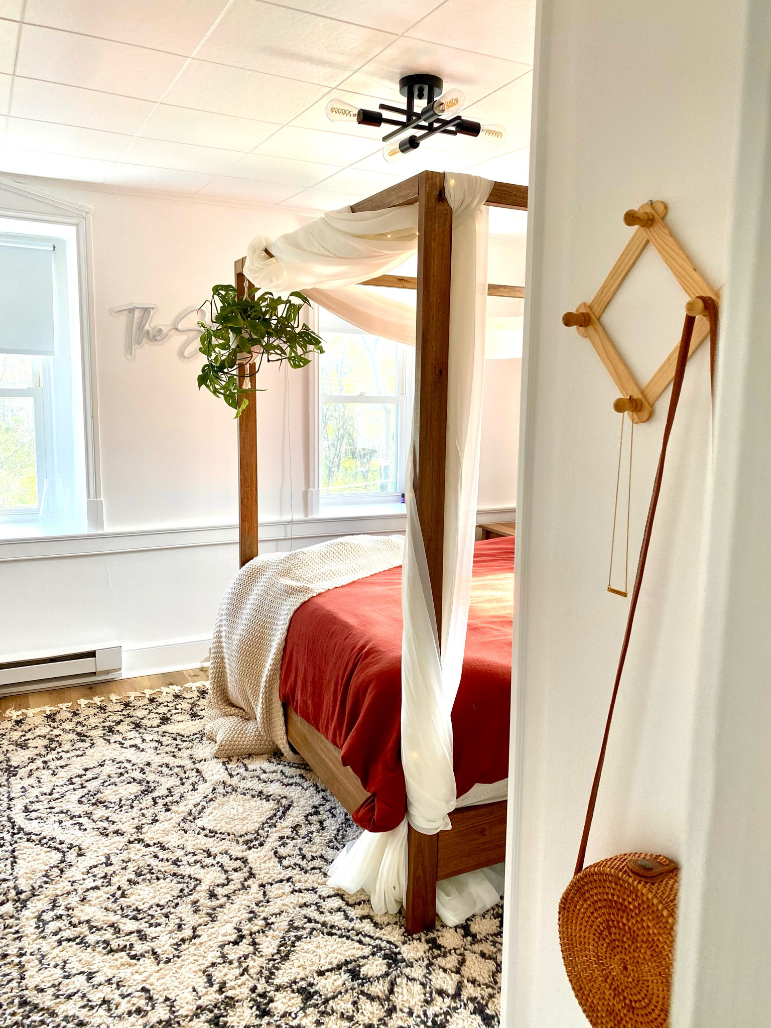 cozy rooms are the best rooms.
also, this canopy bed is my ✨dream✨. we did stain it, though, to give it a more finished look.

#LTKhome #LTKSale #LTKFind