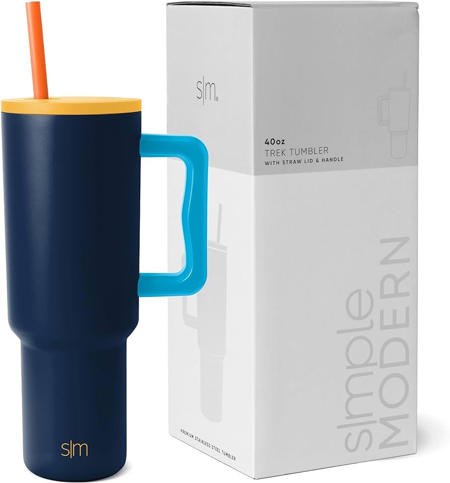 Simple Modern 40 oz Tumbler with Handle and Straw Lid | Insulated Reusable Stainless Steel Water ... | Amazon (US)