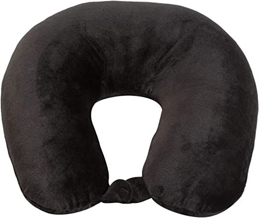 World's Best Feather Soft Microfiber Neck Pillow, Black | Amazon (US)
